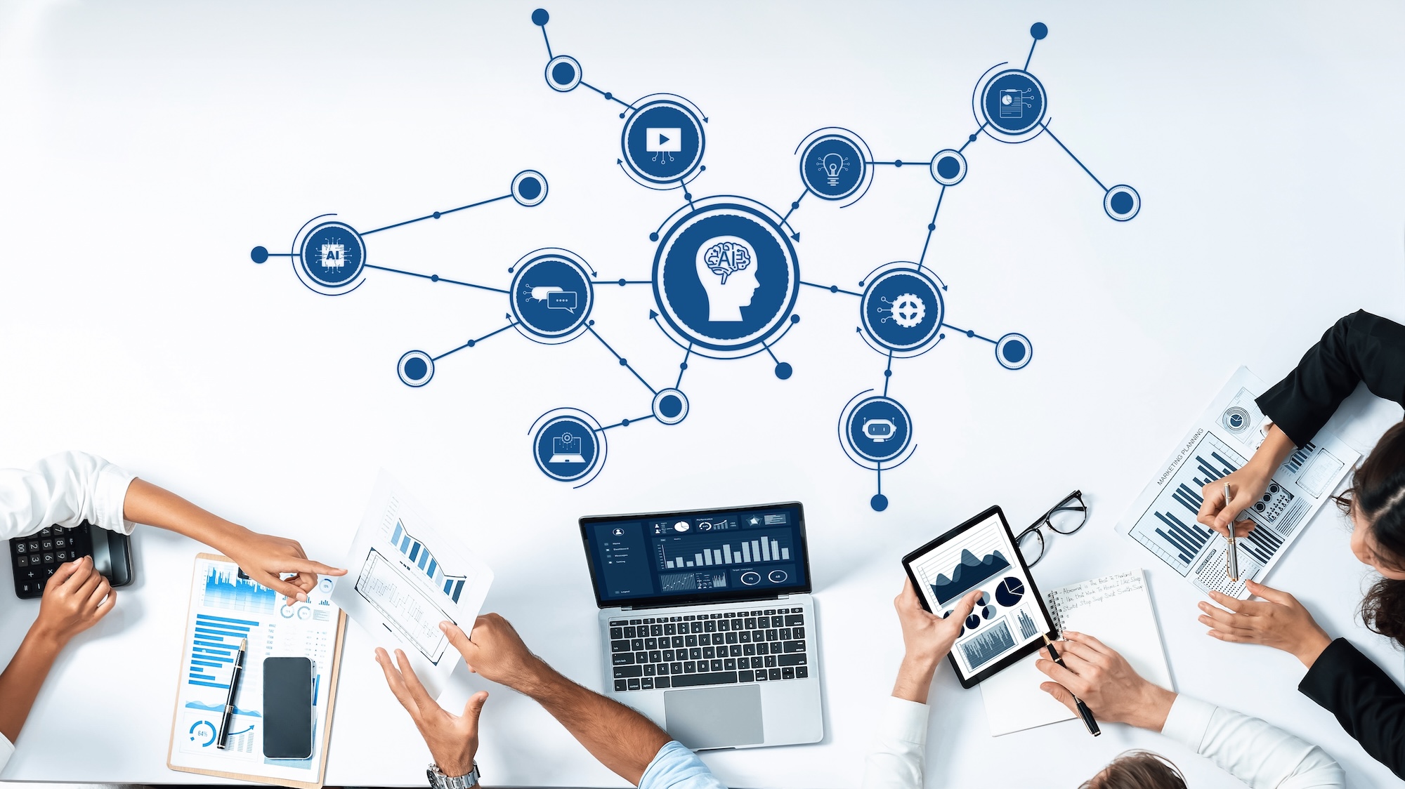 Team working on digital transformation